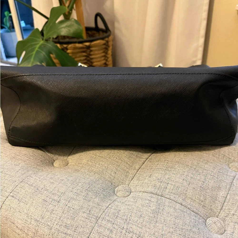 Tory Burch Large York Black Leather Buckle Tote ✨Excellent Condition Retail $598 - Picture 7 of 13